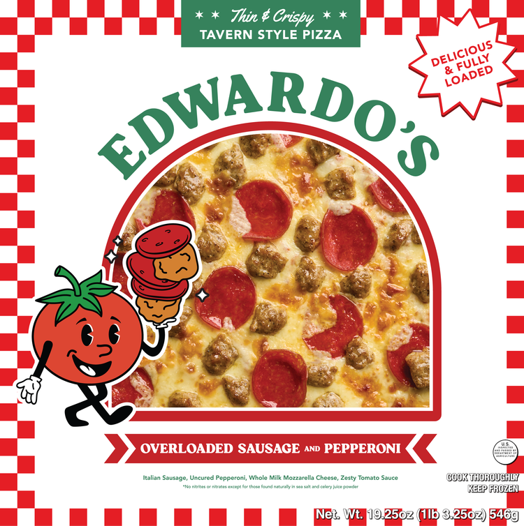 Edwardo's Overloaded Sausage and Pepperoni frozen pizza